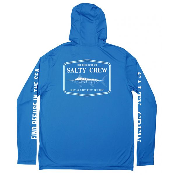 Salty Crew Stealth Hood Sunshirt - Royal