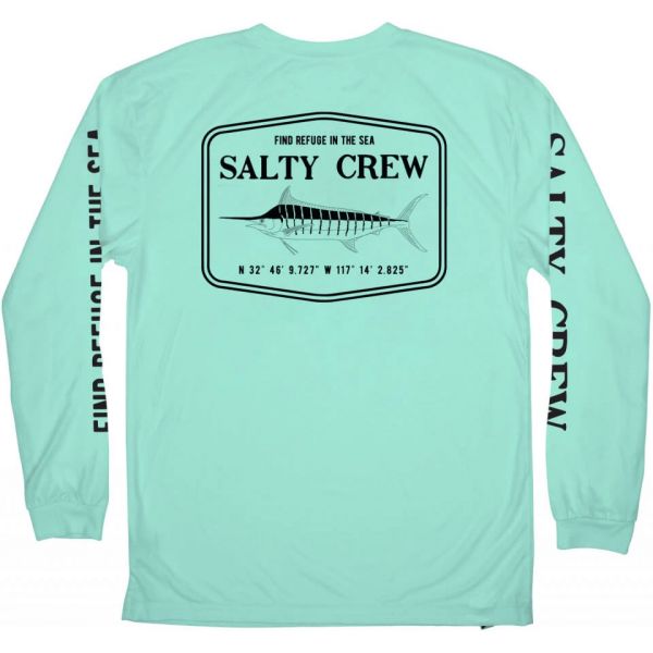 Salty Crew Stealth Long Sleeve Rashguard - Seafoam - 2X-Large