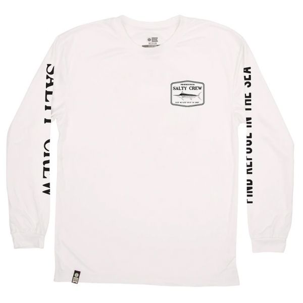 Salty Crew Stealth Long Sleeve Sunshirt - White - Large