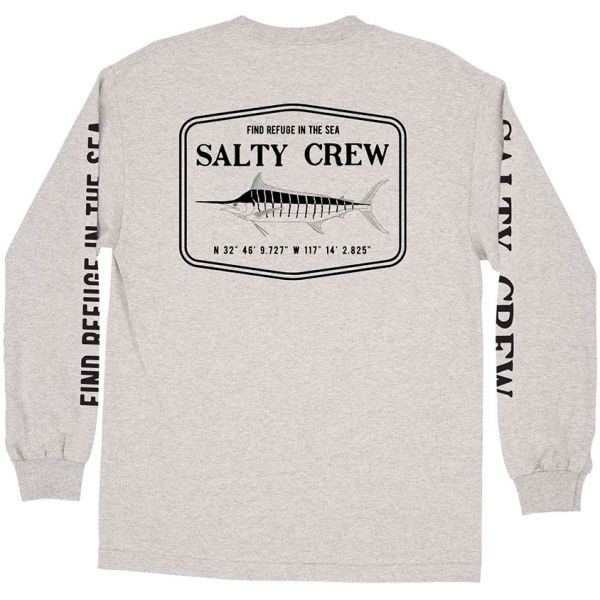 Salty Crew Stealth Long Sleeve T-Shirt - Athletic Heather - 3X-Large