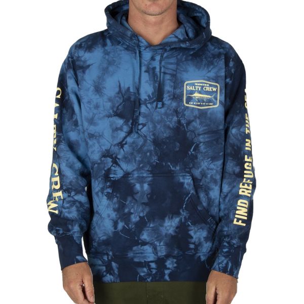 Salty Crew Stealth Tie Dye Fleece - Blue - 2X-Large