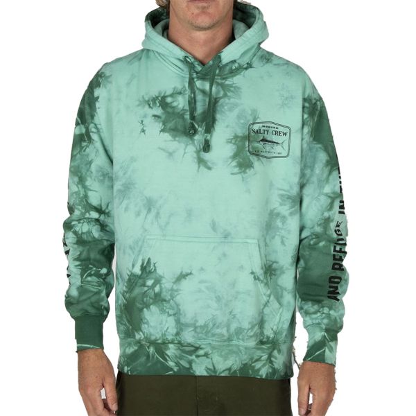 Salty Crew Stealth Tie Dye Fleece - Sea Foam - 2X-Large