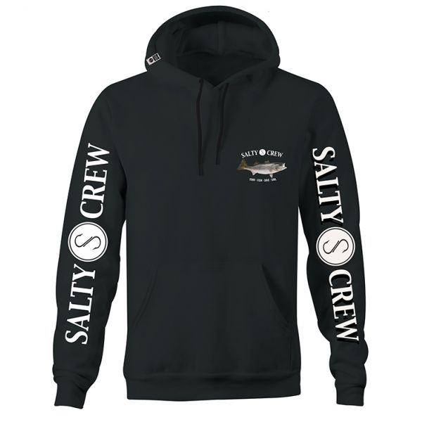 Salty Crew Striped Bass Hoodie - Black 2XL