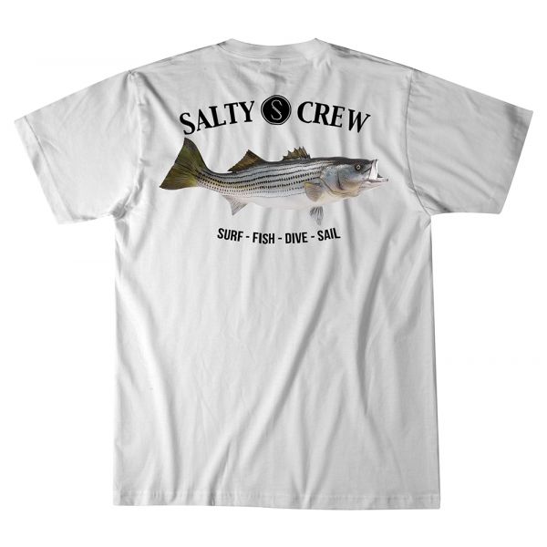 Salty Crew Striped Bass Short Sleeve T-Shirt - White 2XL