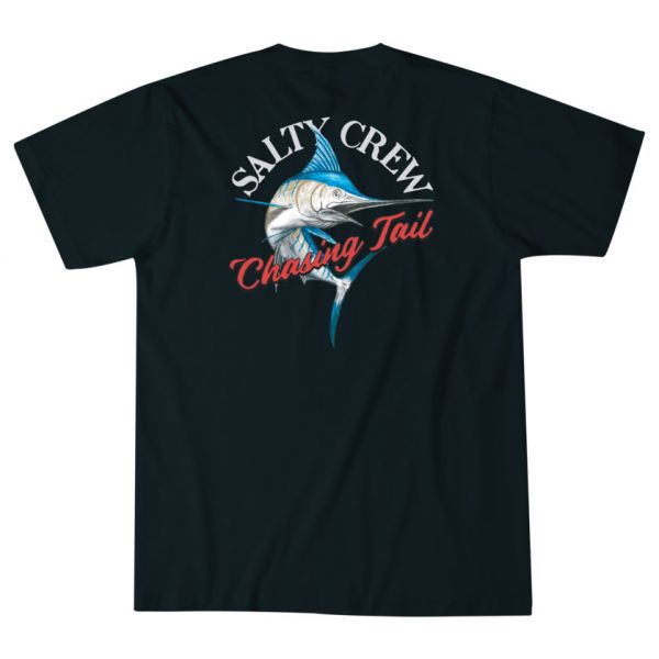 Salty Crew Striped Marlin Short Sleeve T-Shirt - Black 2XL