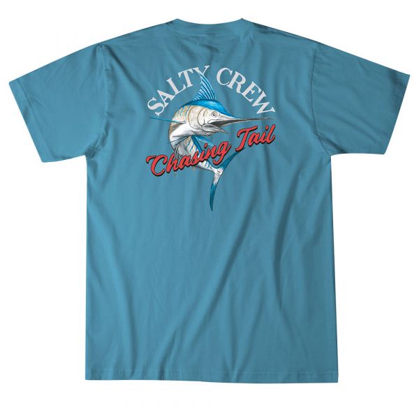 Salty Crew Striped Marlin Short Sleeve T-Shirt - Slate 2XL