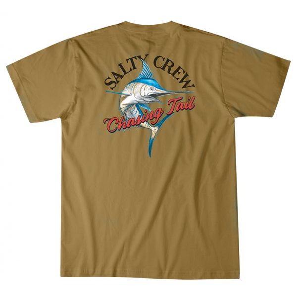 Salty Crew Striped Marlin Short Sleeve T-Shirt - Squash 2XL