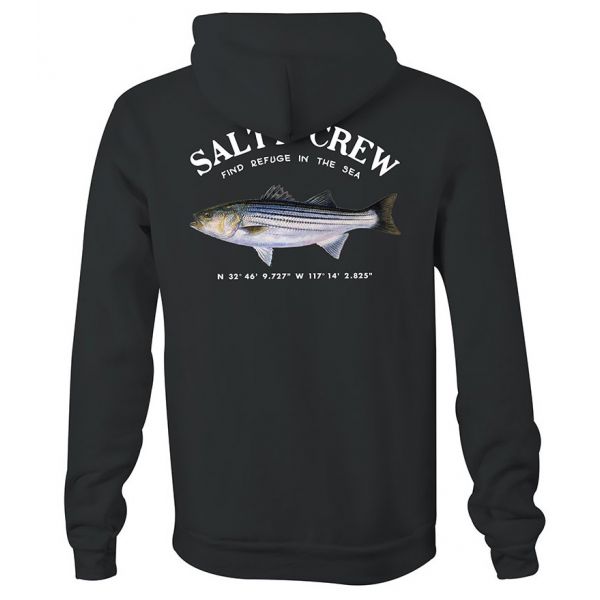 Salty Crew Striper Fleece Hoodie - Black - 2XL