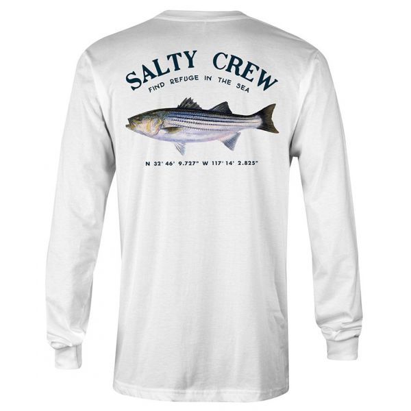 Salty Crew Striper Long Sleeve T-Shirt - White - 2XL