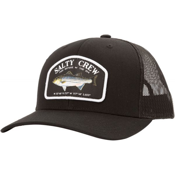 Salty Crew Striper Retro Trucker Hat - Black