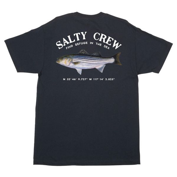 Salty Crew Striper Short Sleeve T-Shirt - Navy - Medium