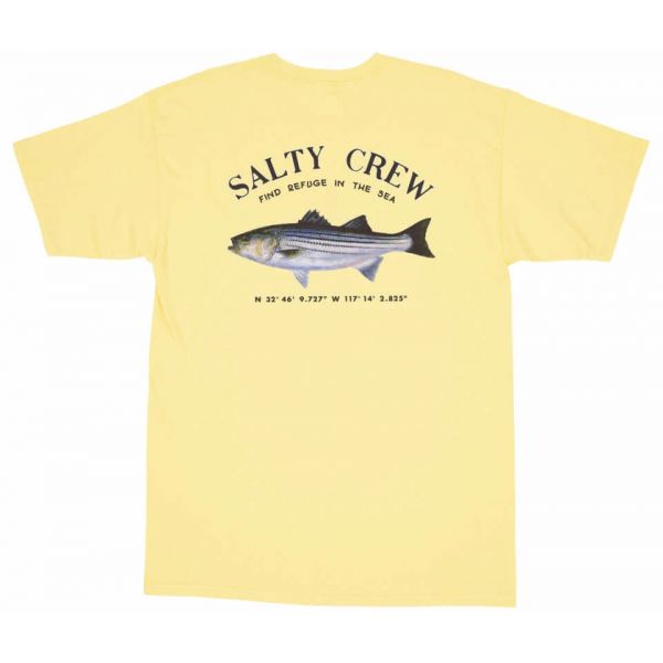 Salty Crew Striper Standard Short Sleeve T-Shirt - Banana - Large