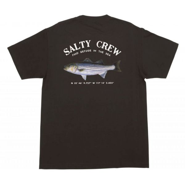 Salty Crew Striper Standard Short Sleeve T-Shirt - Black - Large