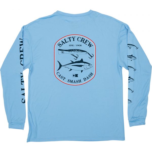 Salty Crew Surface Long Sleeve Sunshirt - Light Blue - Large