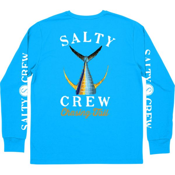 Salty Crew Tailed Long Sleeve Tech T-Shirt - Blue - Medium