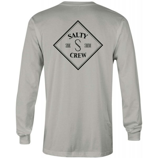 Salty Crew Tippet Fish Long Sleeve Tech Shirt - Silver 3X-Large