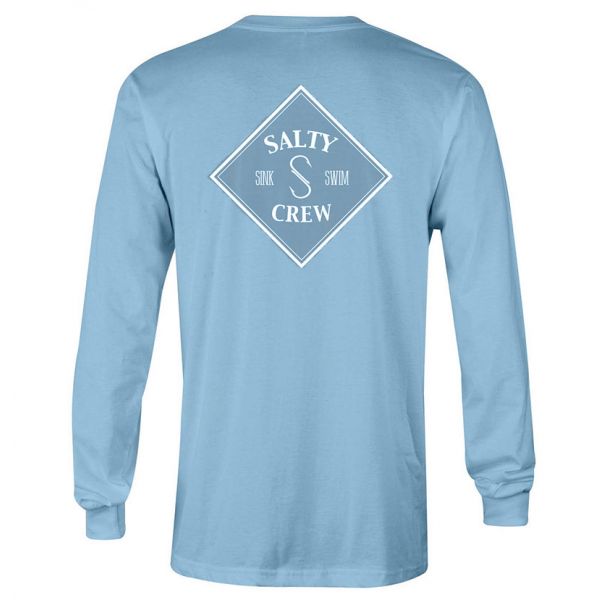 Salty Crew Tippet Long Sleeve Tech T-Shirt - Columbia Blue - 2XL