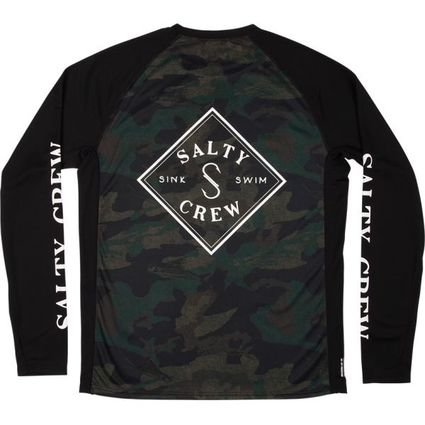 Salty Crew Tippet Pinnacle Long Sleeve Shirt -Camo - Large