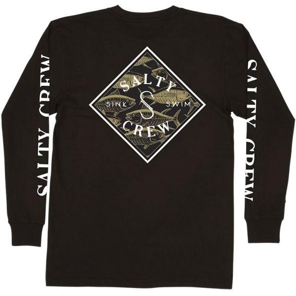 Salty Crew Tippet Seaside Long Sleeve T-Shirt - Black - 2X-Large