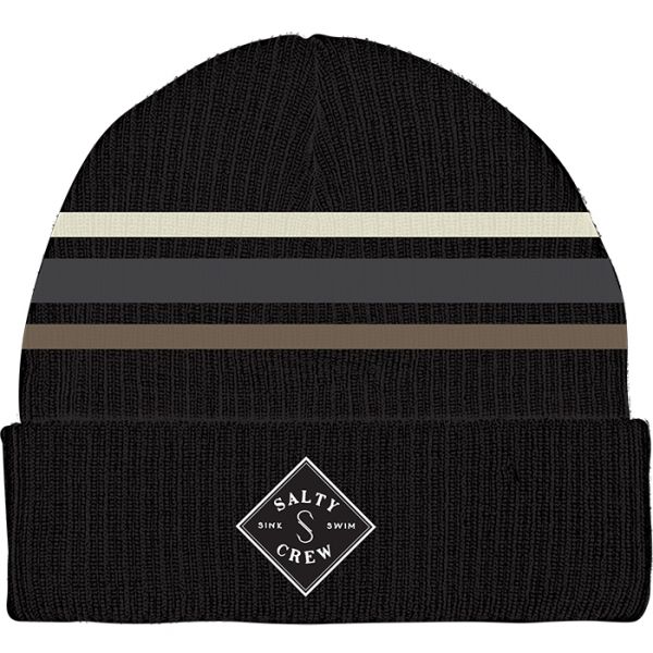 Salty Crew Tippet Stripe Beanie - Black