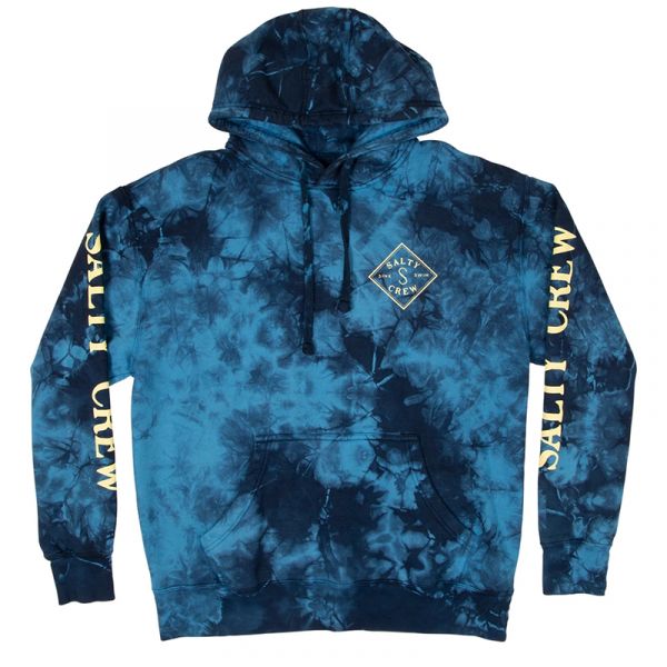 Salty Crew Tippet Tie Dye Fleece - Blue - 2X-Large