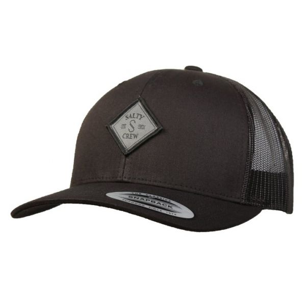 Salty Crew Tonal Tippet Retro Trucker Hat - Black