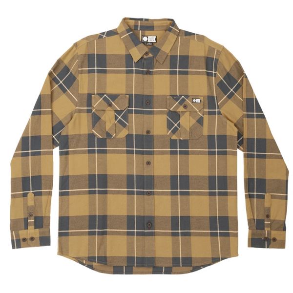 Salty Crew Traverse Long Sleeve Flannel - Workwear Brown - Medium