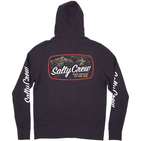 Salty Crew Tuna Isle Zip Fleece Hoodie - Navy - Medium