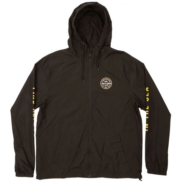 Salty Crew Twin Fin Windbreaker - Black - 2X-Large