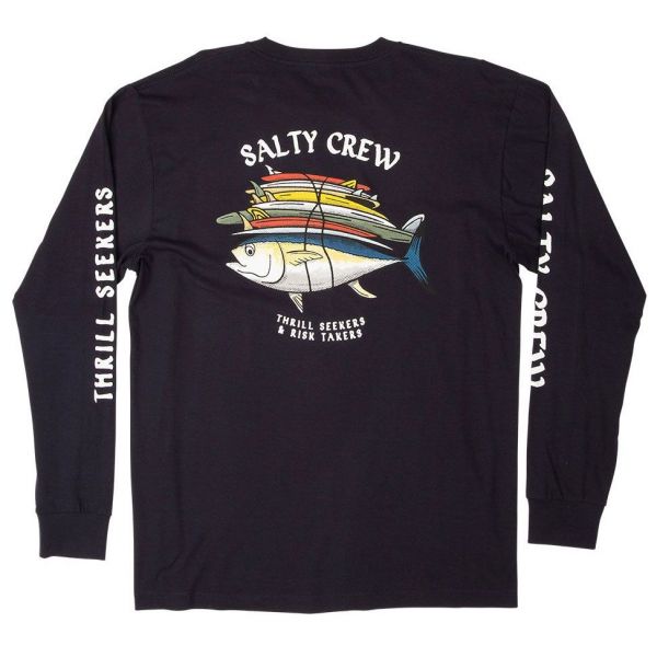 Salty Crew Voyager Long Sleeve Shirt - Navy - 2XL