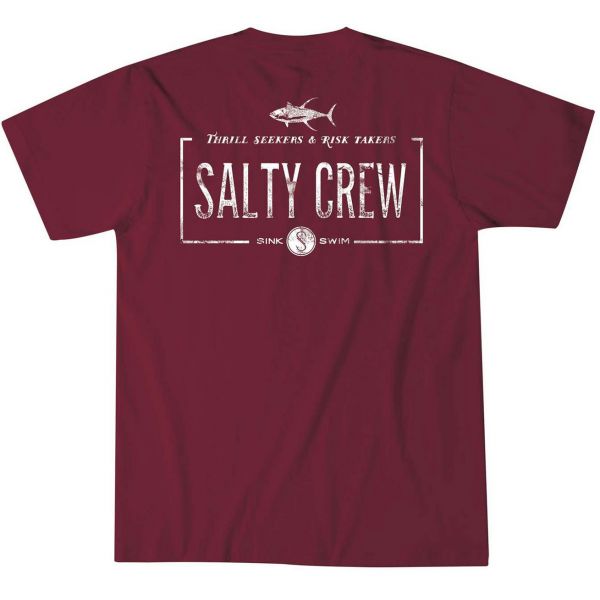 Salty Crew Waypoint T-Shirt - Burgundy Large