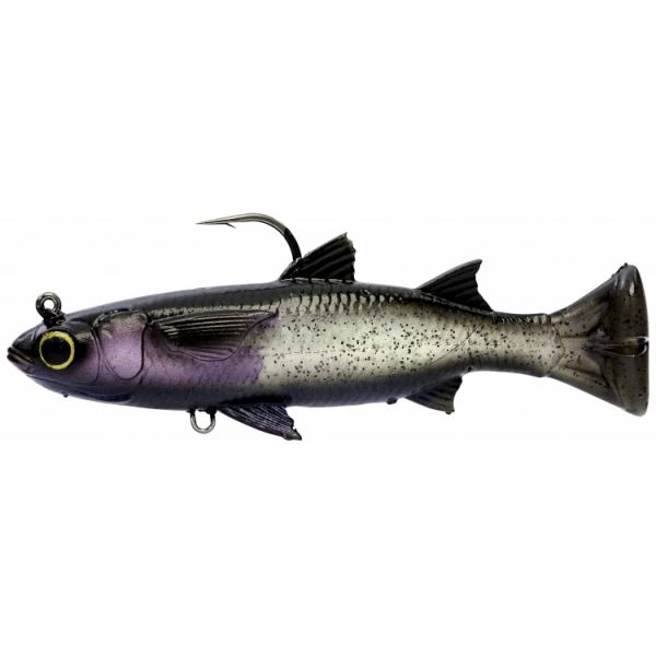 Savage Gear Pulse Tail Mullet RTF Swimbait - 4in - Dark Mullet