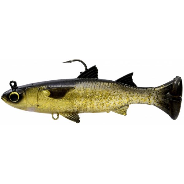 Savage Gear Pulse Tail Mullet RTF Swimbait - 4in - Golden Mullet