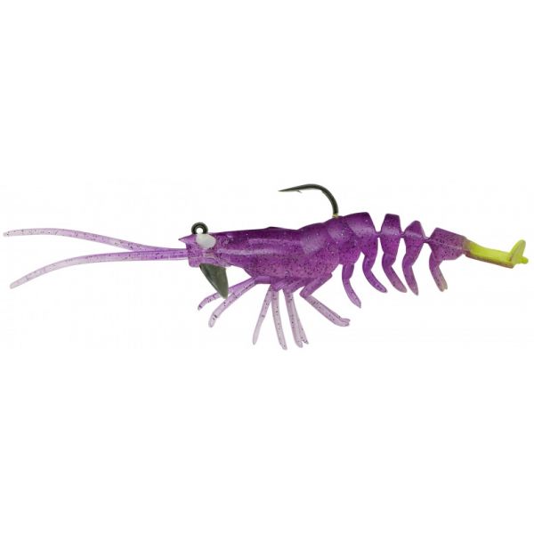 Savage Gear 3D RTF Shrimp - 3-1/2in - Plum Chartreuse