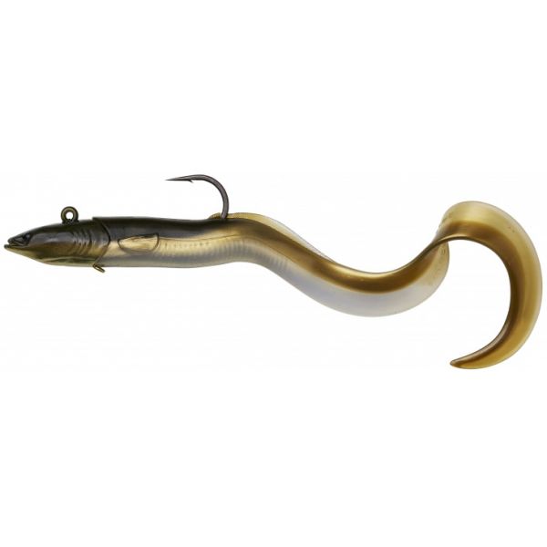 Savage Gear Real Eel Jig - 8in  - Olive Brown Pearl