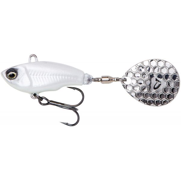 Savage Gear Fat Tail Spin - 1/3oz - White Glow