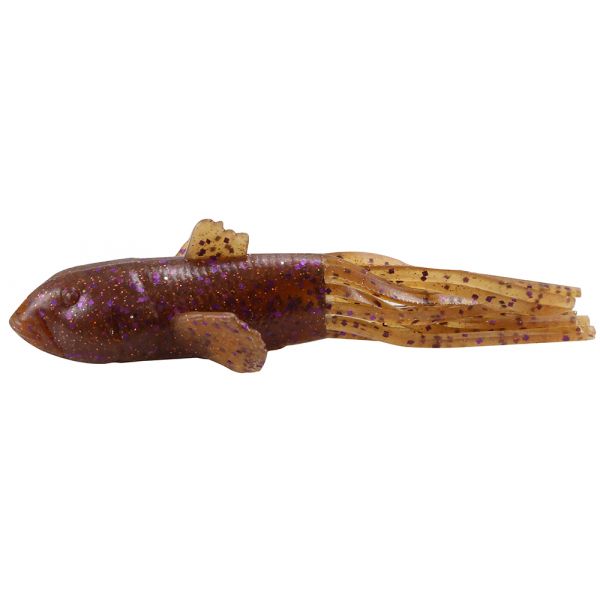 Savage Gear 3D Goby Tube Lure 3-1/2in Brown Pumpkin Copper/Purp Flake