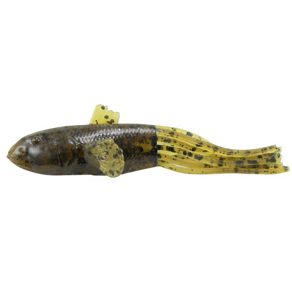 Savage Gear 3D Goby Tube Lure 3-1/2in Green Pumpkin Black Flake