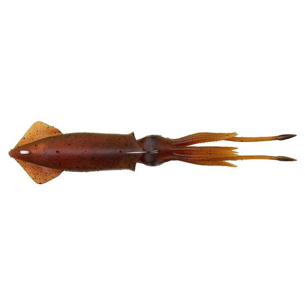 Savage Gear 3D TPE Swim Squid - 10in - Red Brown