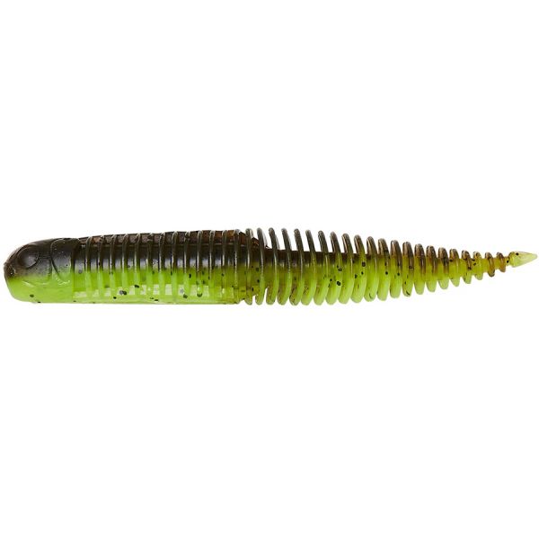 Savage Gear Ned Dragontail Slug - 3in - Green Pumpkin Chartreuse