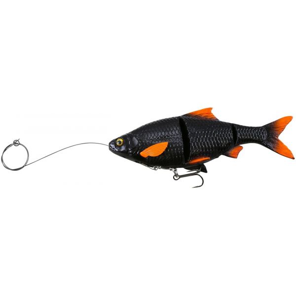 Savage Gear Pre-Rigged 3D Line Thru Shad - 7in - Black / Orange