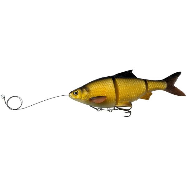 Savage Gear Pre-Rigged 3D Line Thru Shad - 7in - Golden Shiner