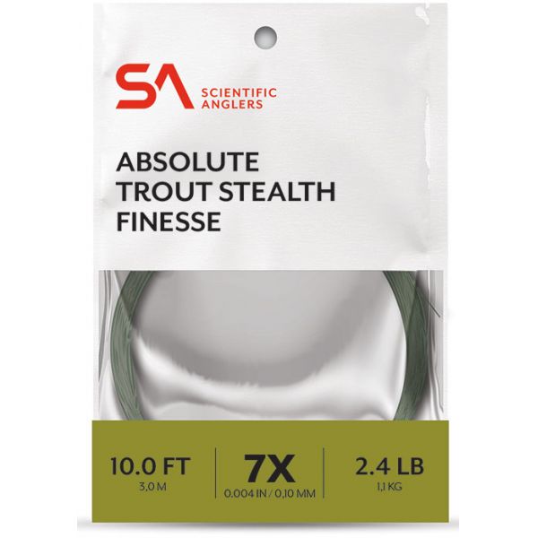 Scientific Anglers Absolute Trout Stealth Finesse Leader - 10ft - 4X