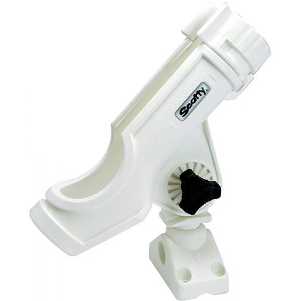 Scotty 230-WH Power Lock Rod Holder - White - w/ 241 Side/Deck Mount