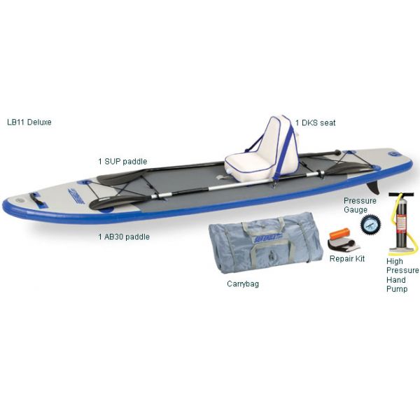 Sea Eagle LB11 Deluxe Inflatable Paddle Board Longboard