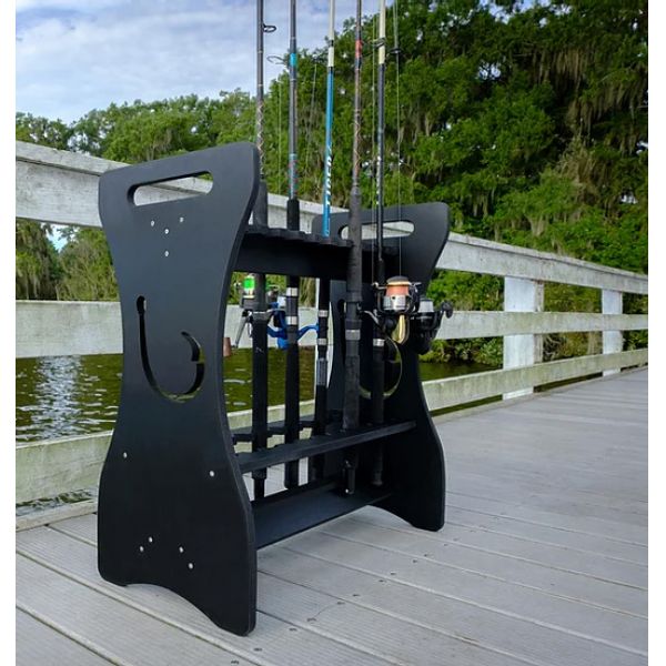 Sea Racks Rod Rack - Hook Cut-Out Black