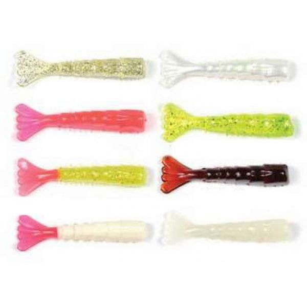 Sea Striker Got-Cha 3'' Shrimp Tails 20 Pack OS Clear/Silver Flake