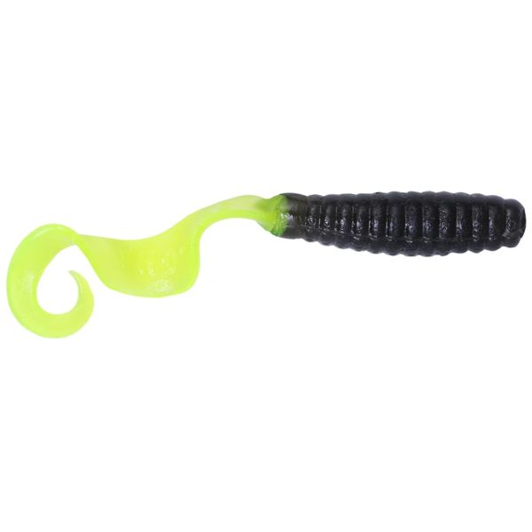 Sea Striker Got-Cha 4'' Curltail Grubs 20 Pack 34 Smoke/Chart Tail