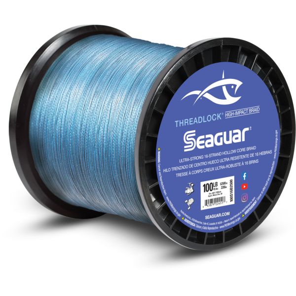 Seaguar 100 S16B 2500 Threadlock Hollow Core Braid 2500yd Blue 100lb