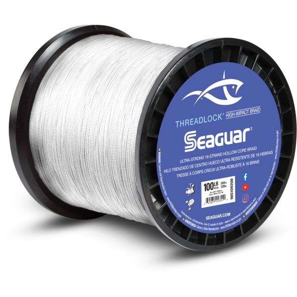 Seaguar 100 S16W 2500 Threadlock Hollow Core Braid 2500yd White 100lb